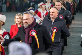 na zdjęciu osoby podczas otwarcia PSK