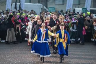 na zdjęciu osoby podczas otwarcia PSK