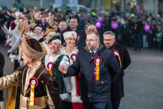 na zdjęciu osoby podczas otwarcia PSK