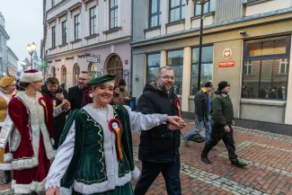 na zdjęciu osoby podczas otwarcia PSK