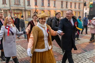 na zdjęciu osoby podczas otwarcia PSK