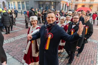 na zdjęciu osoby podczas otwarcia PSK