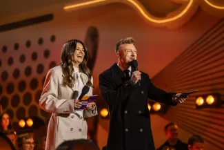 na zdjęciu osoby podczas otwarcia PSK