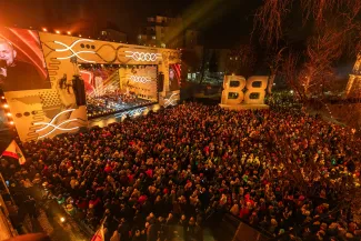 na zdjęciu osoby podczas otwarcia PSK