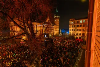 na zdjęciu osoby podczas otwarcia PSK