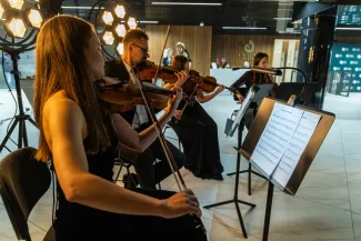 na zdjęciu osoby podczas otwarcia PSK