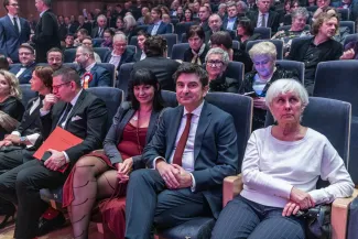 na zdjęciu osoby podczas otwarcia PSK