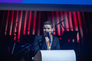 na zdjęciu osoby podczas otwarcia PSK