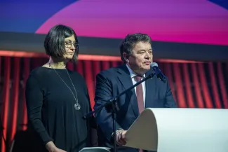 na zdjęciu osoby podczas otwarcia PSK