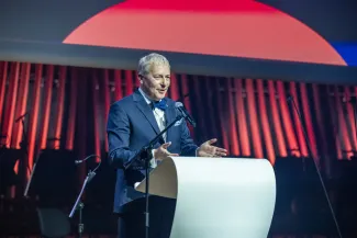 na zdjęciu osoby podczas otwarcia PSK