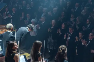 na zdjęciu osoby podczas otwarcia PSK