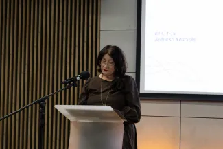 na zdjęciu osoby podczas maratonu