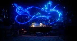 na zdjęciu postać z kreskówki - orzełek