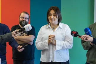 na zdjęciu osoby podczas otwarcie