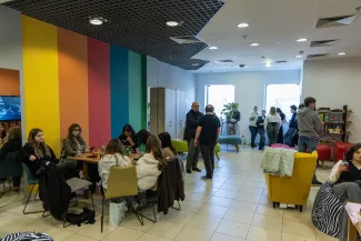 na zdjęciu osoby podczas otwarcie