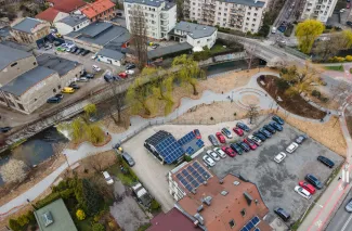 na zdjęciu nowy skwer