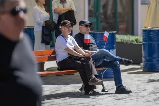 na zdjęciu osoby podczas uroczystości