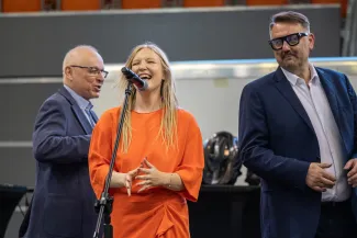 na zdjęciu osobo podczas Dni Zdrowia w hali
