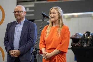 na zdjęciu osobo podczas Dni Zdrowia w hali