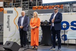 na zdjęciu osobo podczas Dni Zdrowia w hali