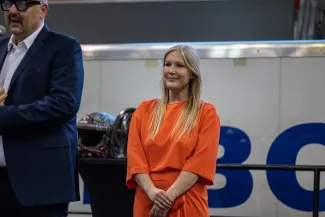 na zdjęciu osobo podczas Dni Zdrowia w hali
