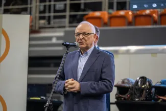 na zdjęciu osobo podczas Dni Zdrowia w hali