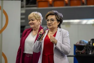 na zdjęciu osobo podczas Dni Zdrowia w hali