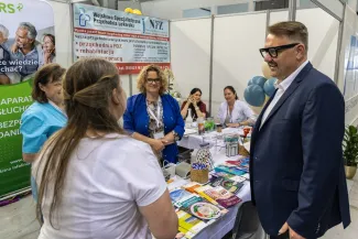 na zdjęciu osobo podczas Dni Zdrowia w hali