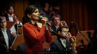 na zdjęciu muzycy na scenie