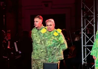 Na zdjęciu widowisko Carmen na ulicach Bielska-Białej 