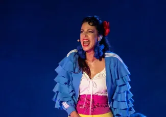 Na zdjęciu widowisko Carmen na ulicach Bielska-Białej 
