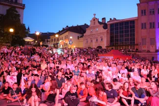 Na zdjęciu widowisko Carmen na ulicach Bielska-Białej 