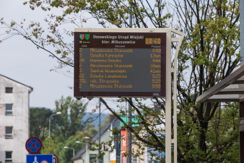 fot. Paweł Sowa / Wydział Prasowy UM w BB Na zdjęciu tablica ITS