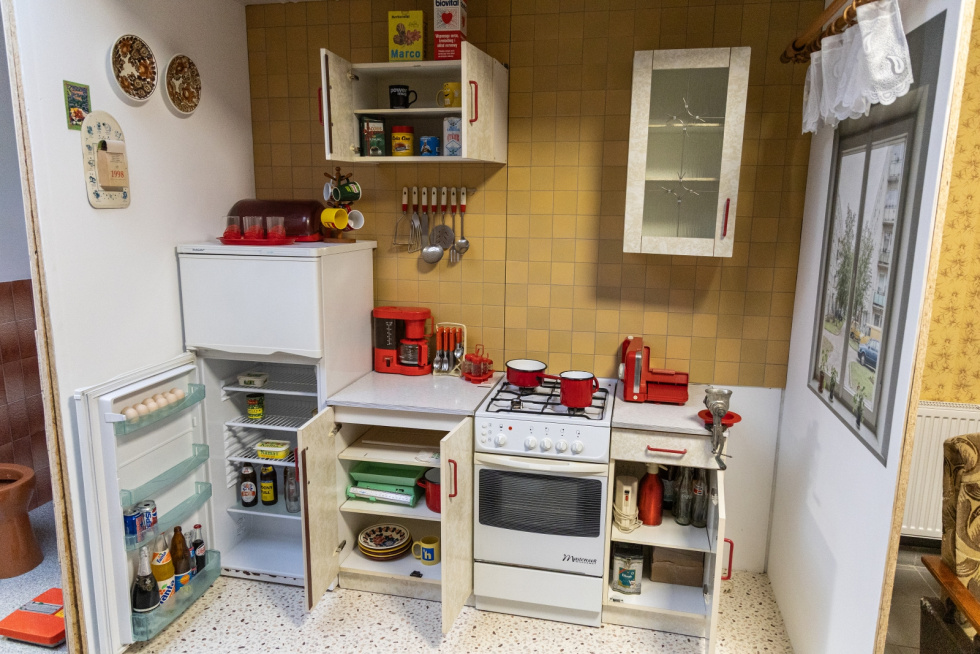 Odwzorowanie kuchni w muzeum 