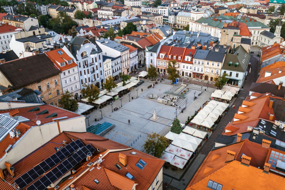 Na zdjęciu Rynek w Bielsku-Białej 