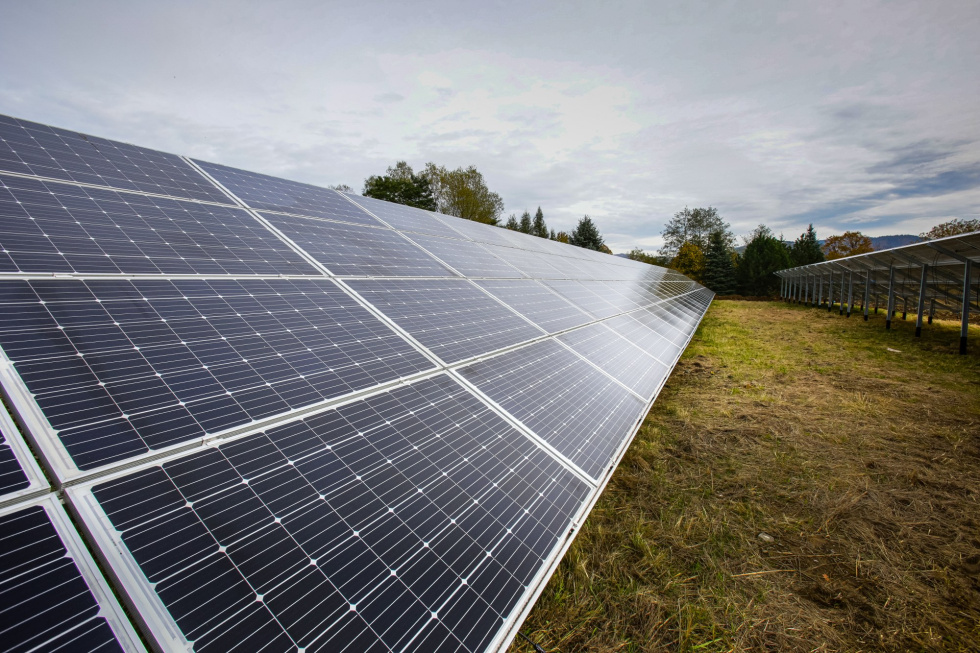 Na zdjęciu kolektory słoneczne 
