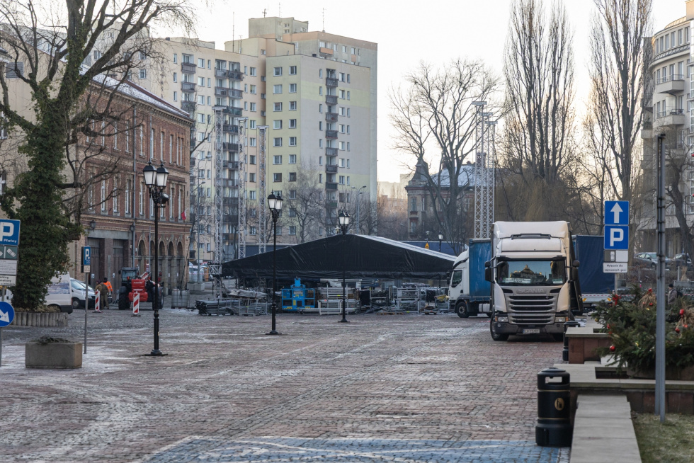 Na zdjęciu Plac Ratuszowy ze sceną 