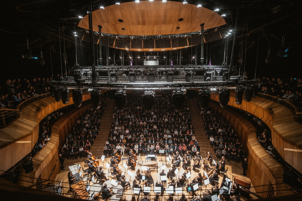 Na zdjęciu wnętrze sali koncertowej Cavatina Hall