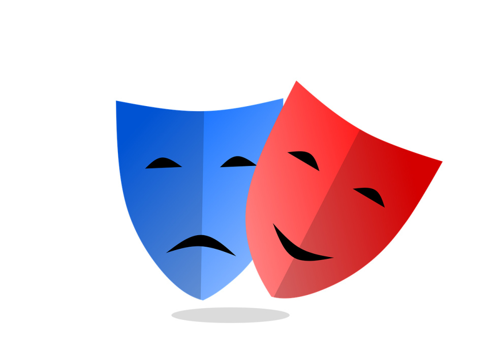 Na zdjęciu teatralne maski