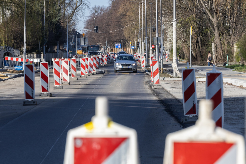 Na zdjęciu remontowana ulica Piastowska 