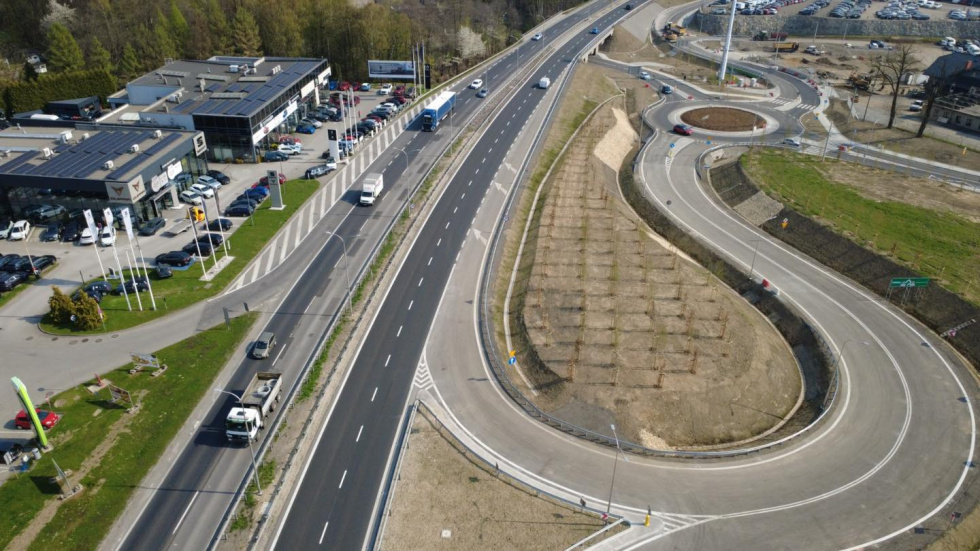 na zdjęciu nowy węzeł drogowy