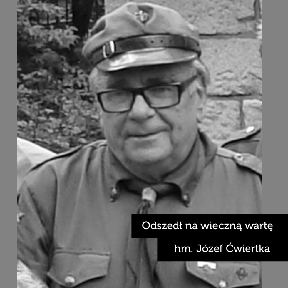 Na zdjęciu harcmistrz Józef Ćwiertka