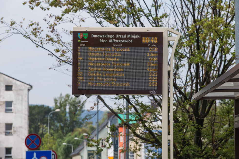 Na zdjęciu tablica ITS