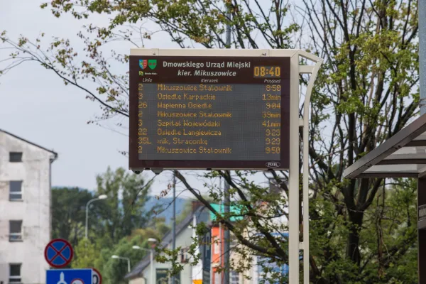 Na zdjęciu tablica ITS
