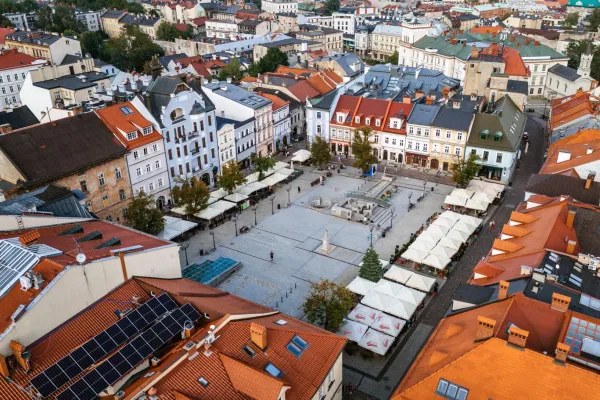 Na zdjęciu Rynek w Bielsku-Białej 