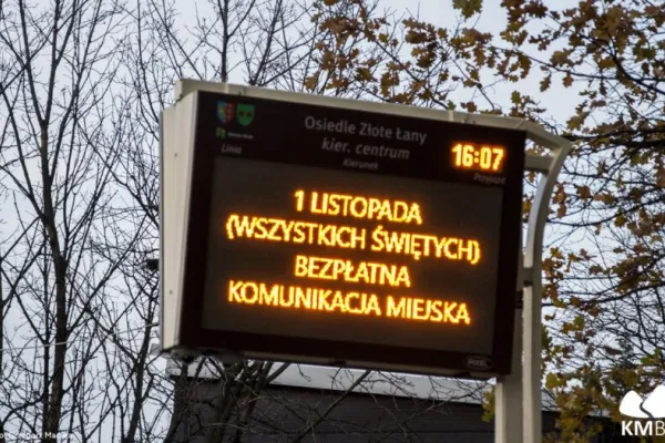 Na zdjęciu tablica ITS