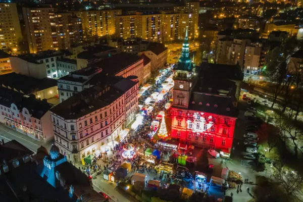 Na zdjęciu ubiegłoroczny jarmark - widok z góry 