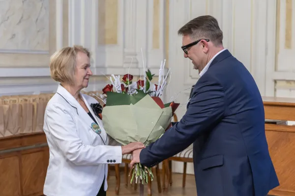 Na zdjęciu Elżbieta Rosińska i prezydent