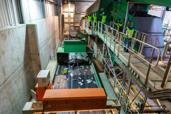 Na zdjęciu uczestnicy wizyty studyjnej w Zakładzie Gospodarki Odpadami 