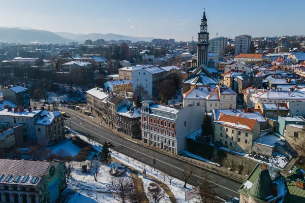 Na zdjęciu widok na Bielsko-Białą z góry 